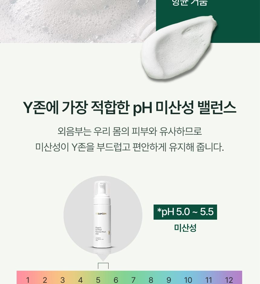 포블랑시 여성청결제 부드러운 거품 타입과 항균 거품 케어 안내 이미지